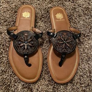 Yellow box sandals 6.5
